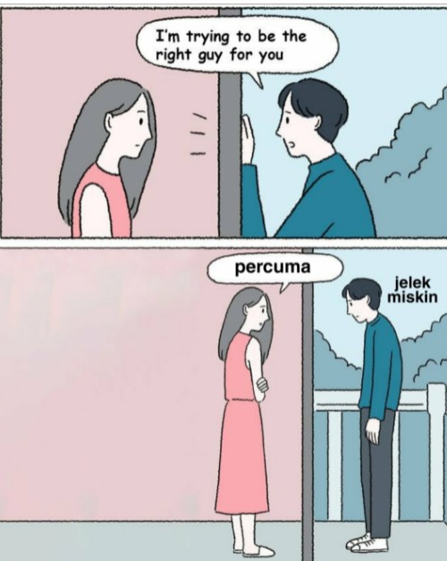 Meme Illustrasi percakapan pasangan yang dibuat nyeleneh bikin ngakak